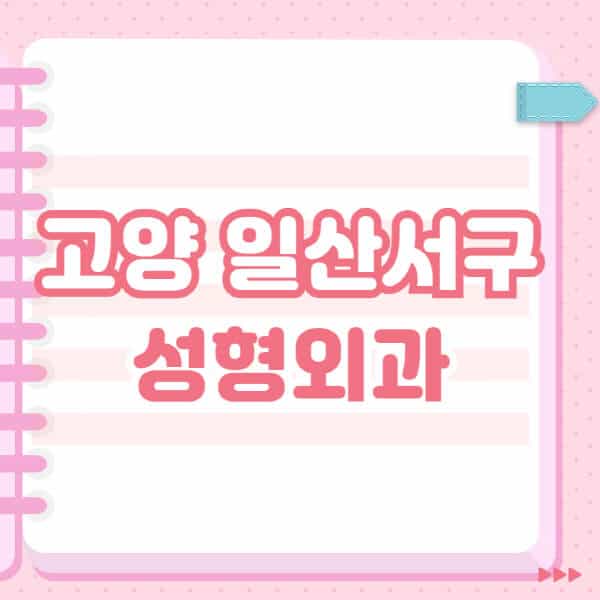  고양 일산 서구 성형외과 유명한 잘하는 곳 추천 & 블랙리스트