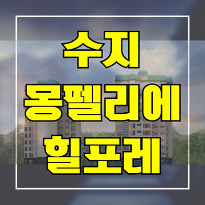  수지 몽펠리에 힐포레 즉시입주 아파트 용인 성복동 미분양 분양가격 잔여세대 견본주택 관람