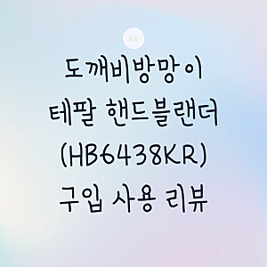 도깨비방망이 테팔 핸드블랜더 (HB6438KR) 구입 리뷰