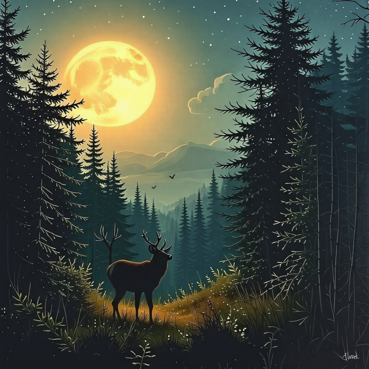  7월의 보름달, 벅문: 사슴과 달의 상관관계