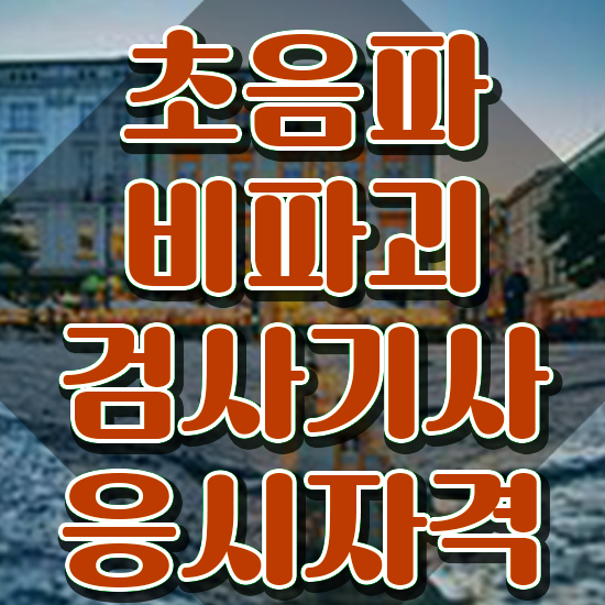  초음파비파괴검사기사 필기시험 초음파비파괴검사기사 응시자격 온라인 과정으로 간단하게 준비한 팁