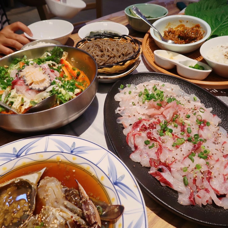  광주 가성비 횟집 첨단 룸 있는 한해물하네 막썰어회 물회