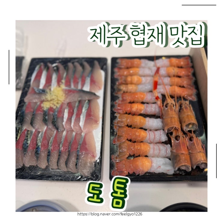  제주 협재 횟집 도톰 협재 회포장 맛집 양가득 신선하게 포장가능