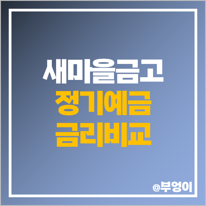 MG 새마을금고 정기예금 금리 비교 예금 특판 추천 MG 새마을금고 정기예금 금리 비교 예금 특판 추천