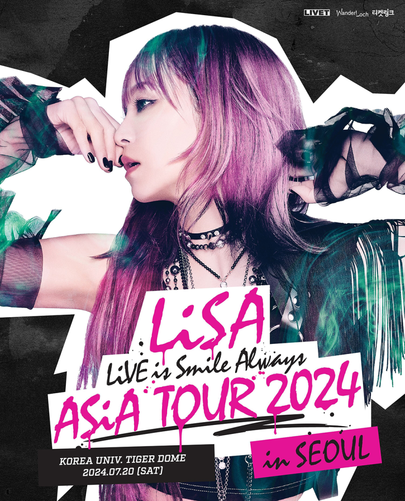 LiSA ASIA TOUR 2024 Tシャツ 韓国 Soul LiSA ASIA TOUR 2024 Tシャツ 韓国 Soul ミュージシャン