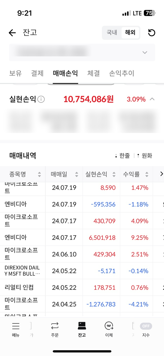  2024년 7월 전반기 주식 수익 정리(엔비디아&마소)