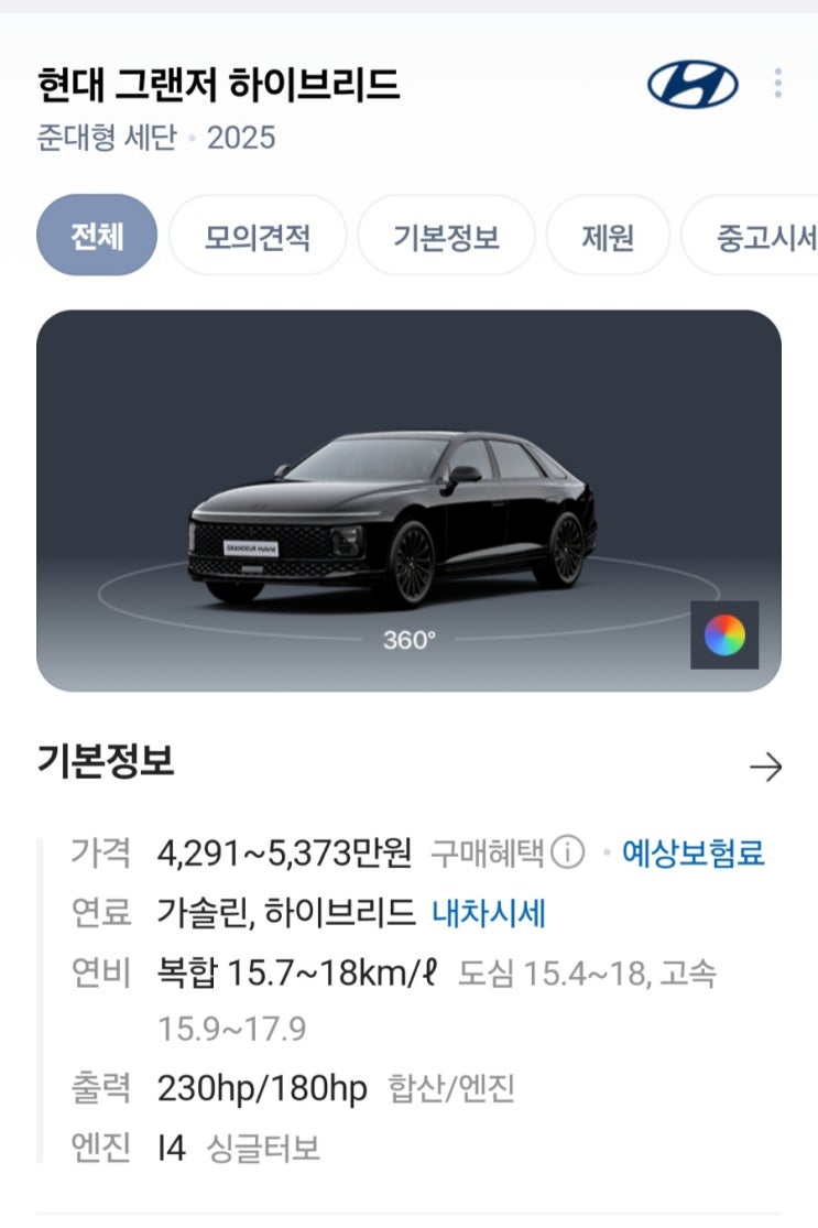  현대 그랜저 하이브리드 장기렌트 장점, 문의폭발