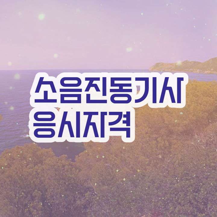 소음진동기사필기 소음진동기사 응시자격 집에서 온라인으로 쉽고 빠르게 완료한 과정