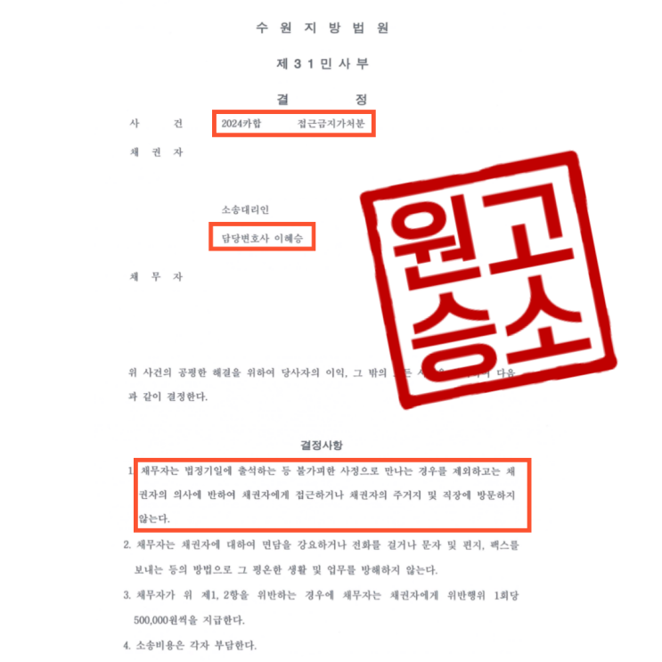  접근금지가처분, 상속분쟁 중 발생한 폭행사건에 대한 제재