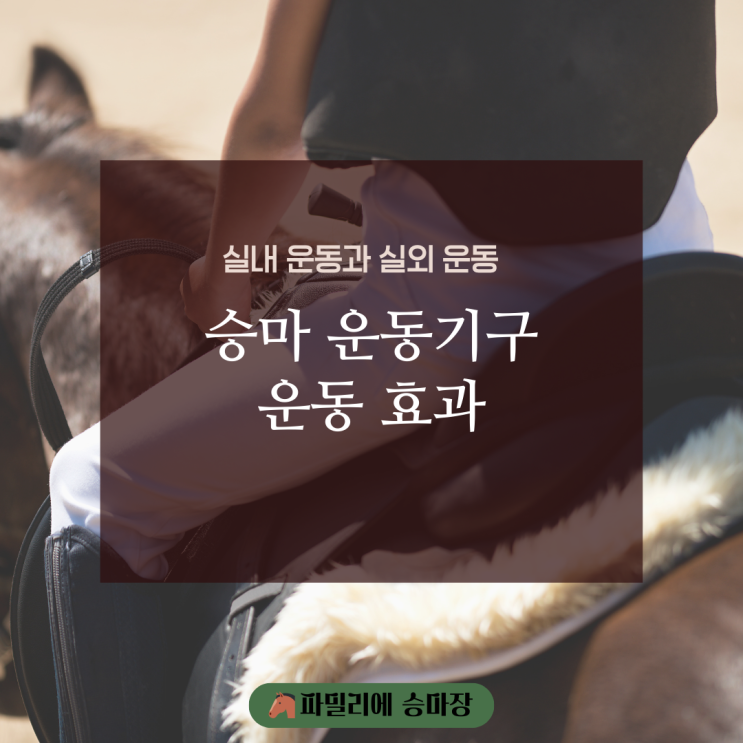 승마운동기구 효과 실내, 실외 운동 칼로리