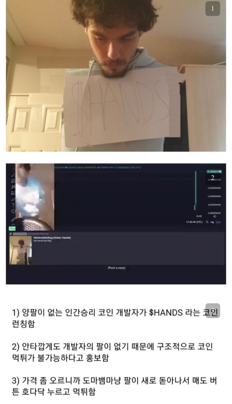 양팔이 없는 코인 개발자, 먹튀 논란 : 네이버 블로그