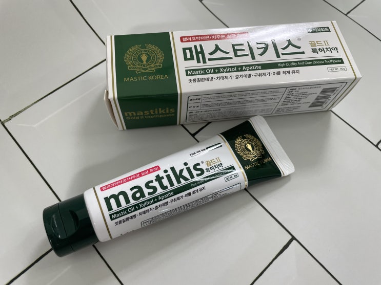  계면활성제 없는 순한 치약 매스틱치약 올리빙몰 매스티키스 골드2