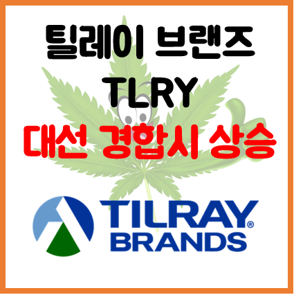 틸레이 브랜즈 (TLRY) 주가 전망, <b>트럼프 해리스</b> 경합시 오를... 