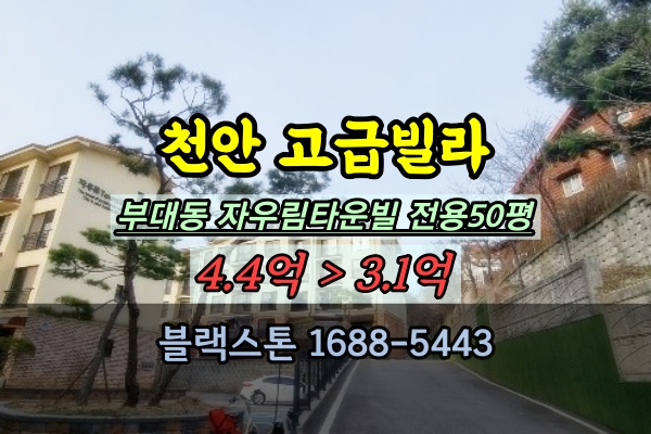  천안고급빌라 경매 부대동 자우림타운빌 2차 50평대