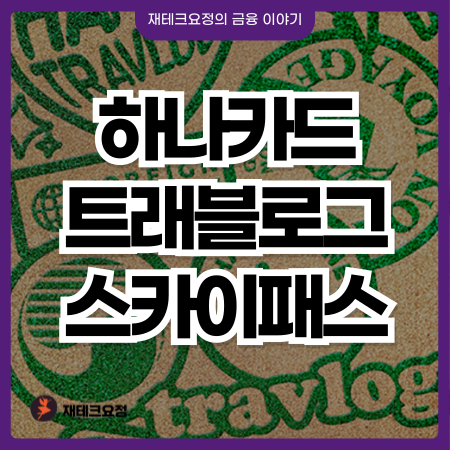 하나카드 트래블로그 스카이패스 카드 추천 : 웰컴 마일리지, 공항 라운지 무료