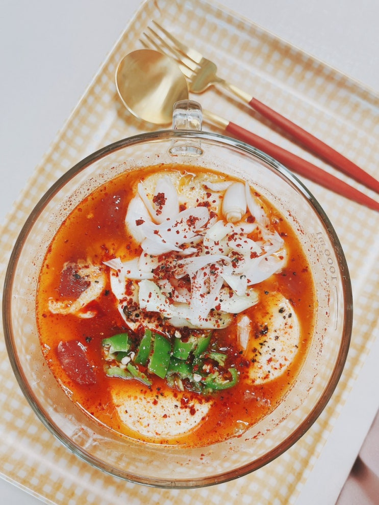  전자렌지 초간단 순두부찌개 만드는 법 10분완성 전자레인지 자취요리 레시피