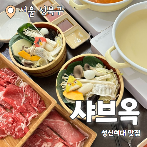  샤브옥 : 1인도 가능한 성신여대샤브샤브 맛집 추천 후기