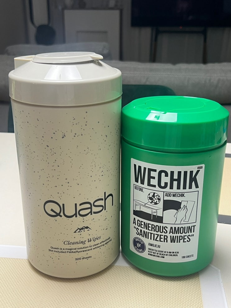  쿼시 위칙 내돈내산 비교 / 세정티슈 추천 / 둘중 좀더 나은것은? / Quash , WECHIK 세정티슈 비교