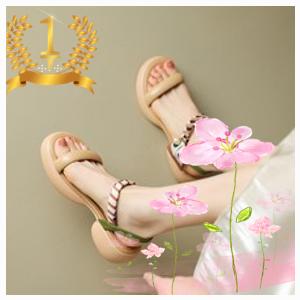 ANYOU가죽 <b>샌들</b> 여자여름<b>샌들</b> 라운드 <b>통굽</b> 오픈토 <b>샌들</b>굽... 