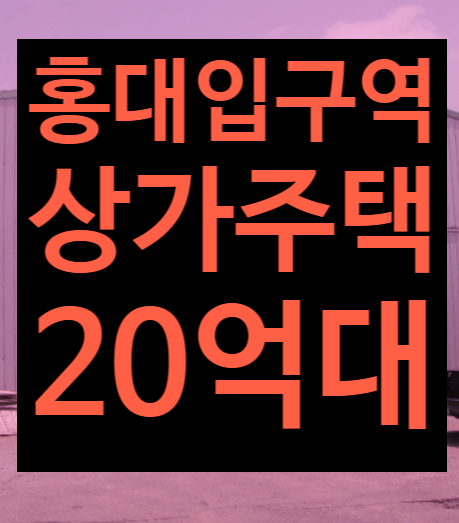  서울시 홍대입구역 초역세권 상가주택, 노후대비용 수익형부동산 급매매 경매2023타경59734