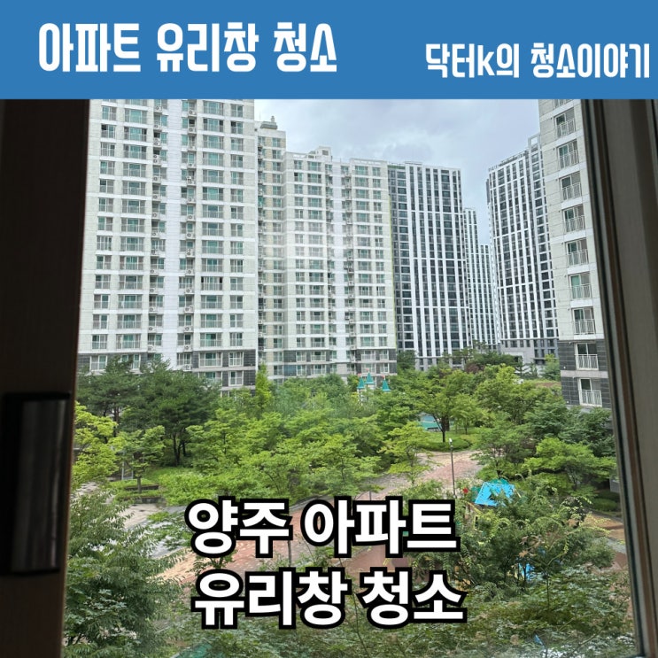  양주 아파트 유리창 청소 업체 후기