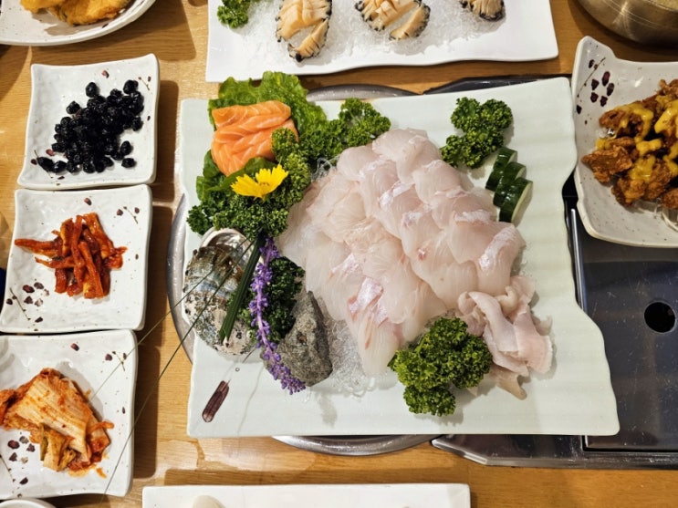  진도 솔비치 내부 식당 시푸드 테이블 SeaFood  table