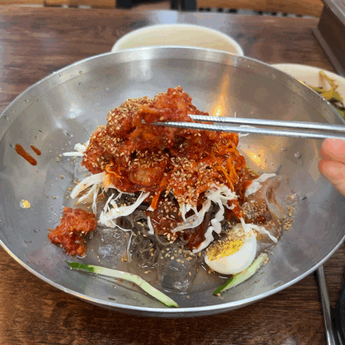  주안 맛집 < 화평동 할머니 냉면 > 세숫대야 회냉면