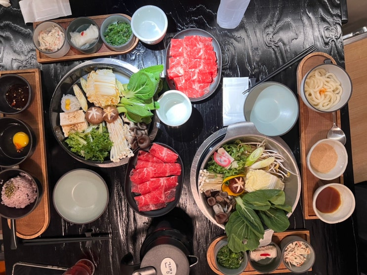  교대역 맛집 | 회식 가족 모임 하기 좋은 스키야키 전문 스키당 교대점
