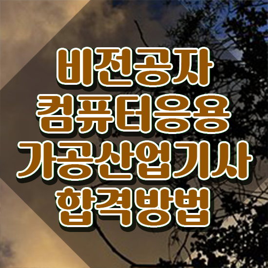  컴퓨터응용가공산업기사 시험일정 컴퓨터응용가공산업기사 응시자격 집에서 온라인으로 4개월 만에 준비한 노하우