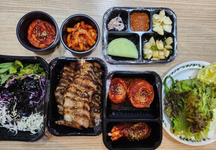  파주 야당역 배달맛집 남도보쌈짚 파주점 짚불보쌈세트