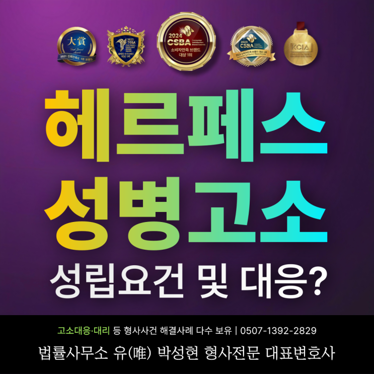  헤르페스고소 처벌 및 대응방법은