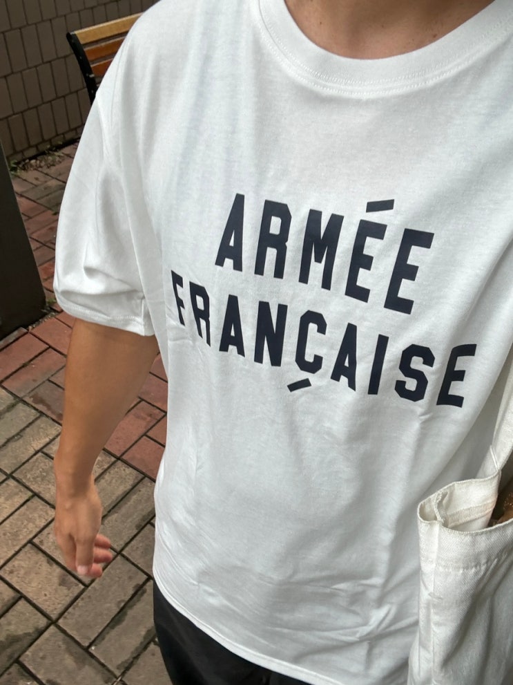 남자여름반팔 , 남자여름레터링티셔처! KANEITEI (카네이테이) ARMEE FRANCAISE SHORT SLEEVE (WHITE)구매 후기 입니다!
