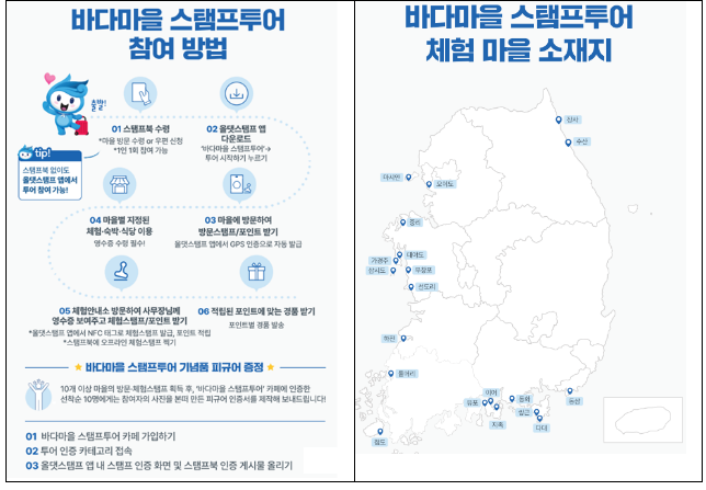어촌체험마을 20개 대상 ‘바다마을 스탬프투어’ 개시 어촌체험마을 20개 대상 ‘바다마을 스탬프투어’ 개시