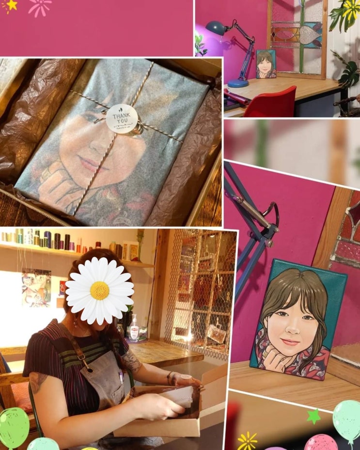  팝아트 그림 선물 아크릴화 인물화