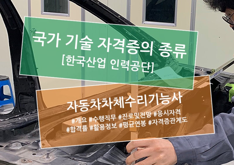 자동차차체수리기능사 응시자격, 합격률, 취업전망, 진로, 평균연봉은?