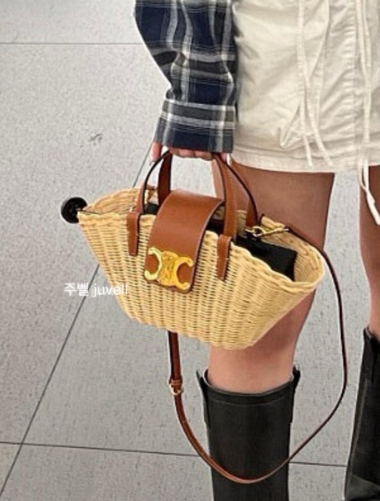  셀린느 24ss 틴 커핀 라탄 토트백