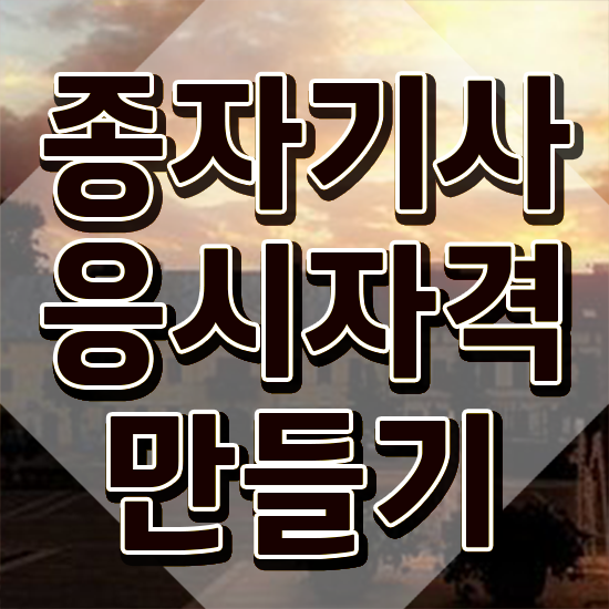  종자기사취업 종자기사 응시조건 인강만 듣고 5달만에 끝낸 노하우
