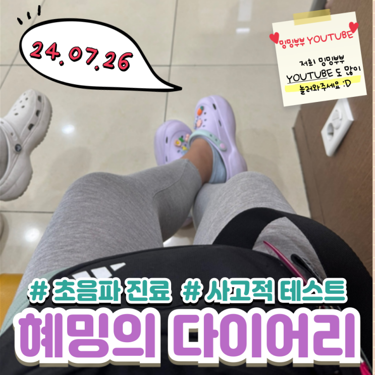 혜밍의 다이어리 #초음파 진료 #사고적 테스트 혜밍의 다이어리 #초음파 진료 #사고적 테스트