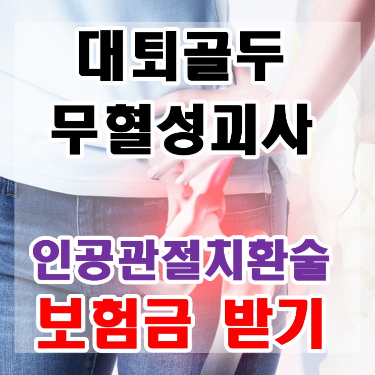 대퇴골두 무혈성<b>괴사 인공관절</b>치환술 후유장해 보험금... 