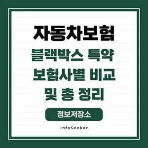  자동차보험 블랙박스 특약 보험사별 비교 및 총 정리