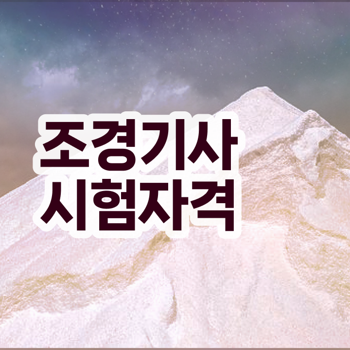  조경기사 응시조건 조경기사 시험자격 독학으로 4달만에 완료한 후기