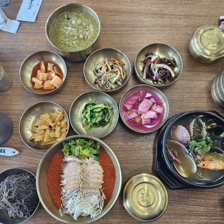  경남 사천 물회 맛집 해밀 사천 케이블카 아라마루 아쿠아리움 근처 전복물회 맛집