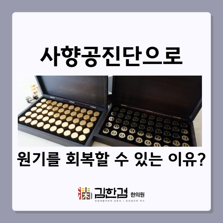  분당공진단으로 원기를 회복할 수 있는 이유
