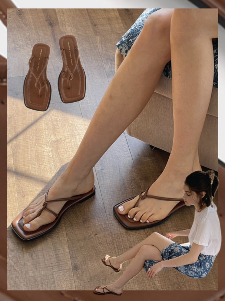  여름 샌들 l 무드나잇 유니크 꼬임스트랩 플립플랍