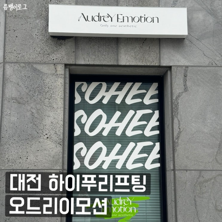  대전 리프팅 하이푸 오드리이모션 예비신부관리 추천