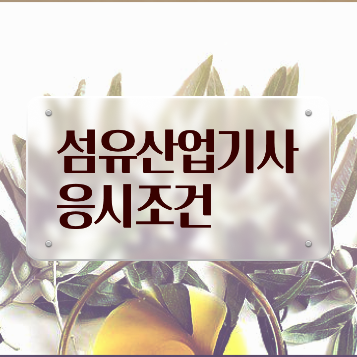  섬유산업기사 시험응시자격 인강만 듣고 편하게 성공한 비법