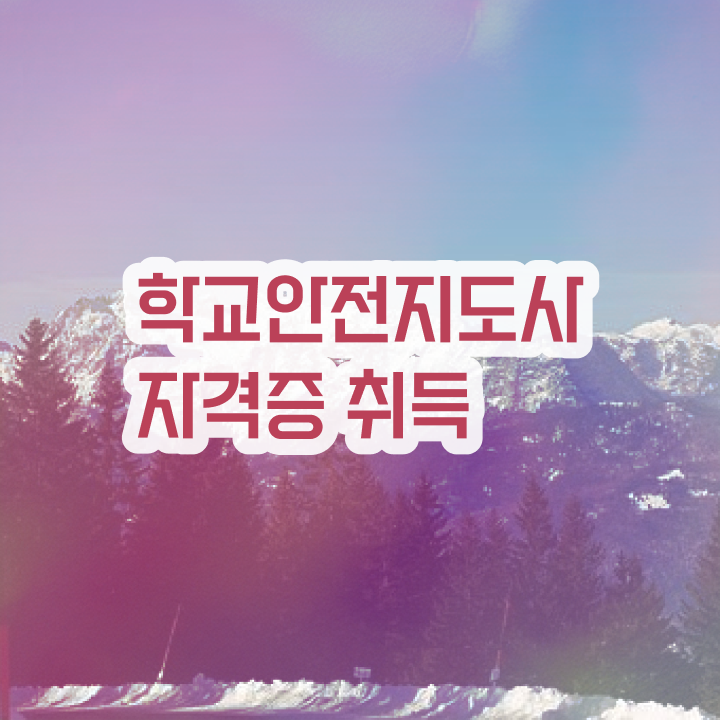  학교보안안전지도사 , 학교안전지도사 자격증 1급,2급 동시에 취득한 방법 확인해보세요