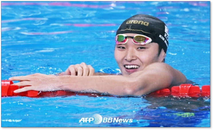 수영 <b>김우민</b> 남자 <b>자유형</b> 결승에서 400m 동메달