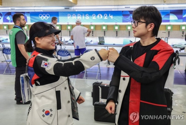 [2024 파리올림픽] 금지현&박하준 <b>사격</b> 혼성 단체 10m  공기... 
