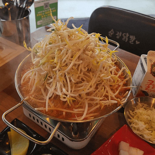  전주 전북대 맛집 [순정닭발 전북대점] 매운 국물닭발 맛집 추천. 숙주 산더미 무뼈 국물닭발 후기
